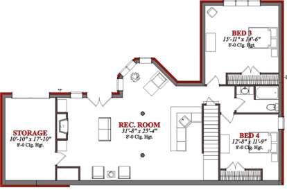 Floorplan 2 for House Plan #1070-00002