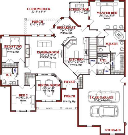 Floorplan 1 for House Plan #1070-00005