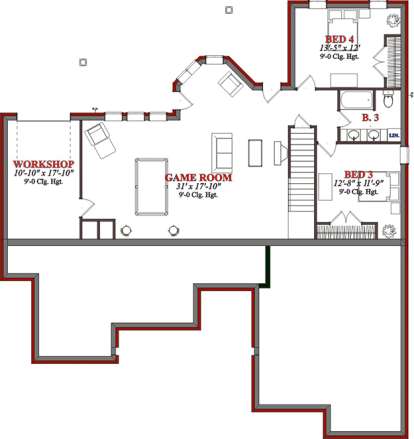 Floorplan 2 for House Plan #1070-00005