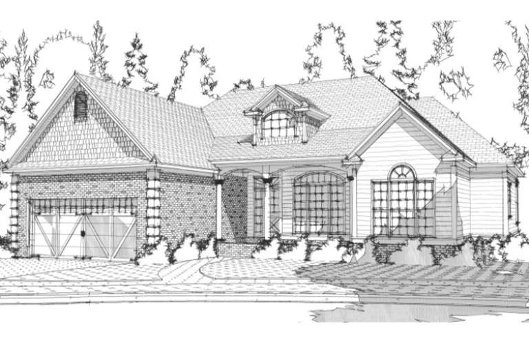 Ranch House Plan #1070-00007 Elevation Photo
