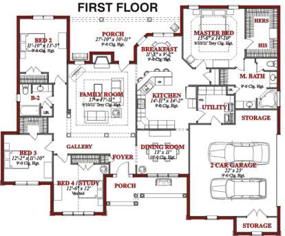Floorplan 1 for House Plan #1070-00008