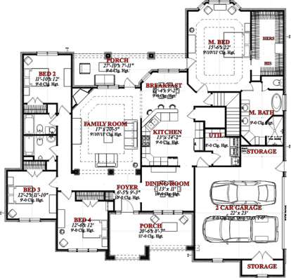 Floorplan 1 for House Plan #1070-00011
