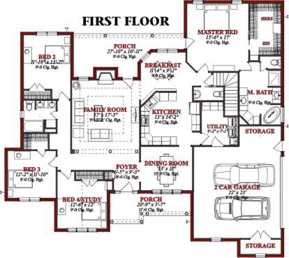 Floorplan 1 for House Plan #1070-00012