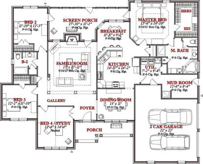 Floorplan1 for House Plan #1070-00014