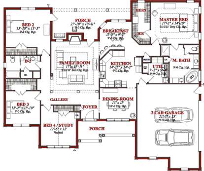 Floorplan1 for House Plan #1070-00015