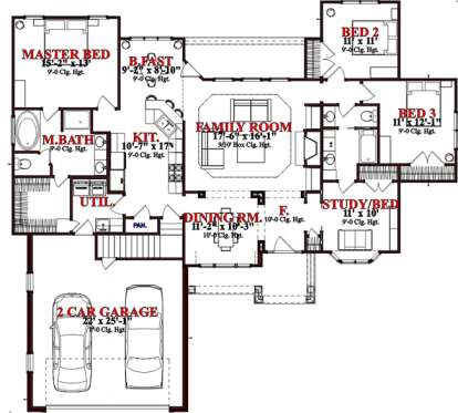 Floorplan 1 for House Plan #1070-00020