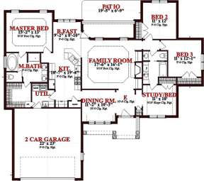 Floorplan 1 for House Plan #1070-00023