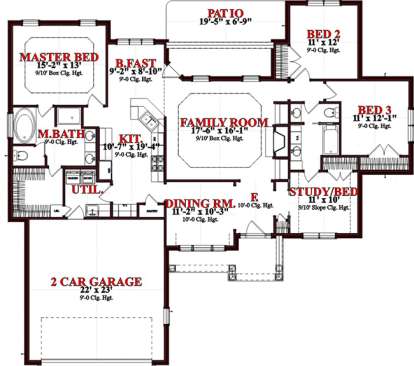 Floorplan1 for House Plan #1070-00023