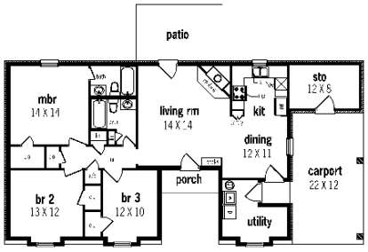 Floorplan1 for House Plan #048-00034