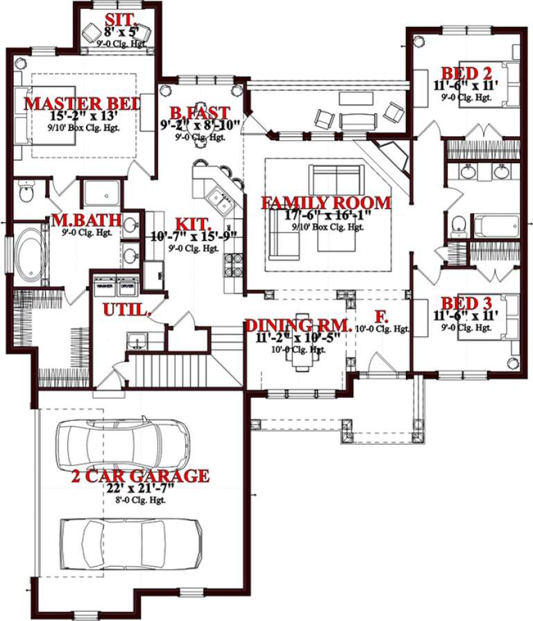 House Plan House Plan #15550 Drawing 1