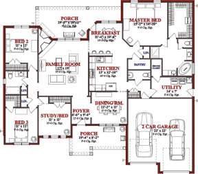 Floorplan 1 for House Plan #1070-00031