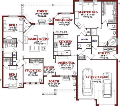 Floorplan1 for House Plan #1070-00031