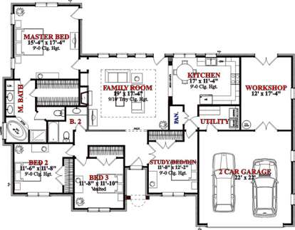 Floorplan1 for House Plan #1070-00033