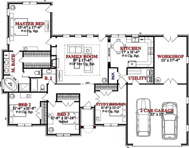House Plan House Plan #15559 Drawing 1