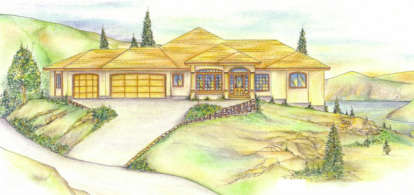 Contemporary House Plan #039-00258 Elevation Photo