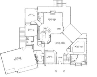 Main Floor for House Plan #039-00258