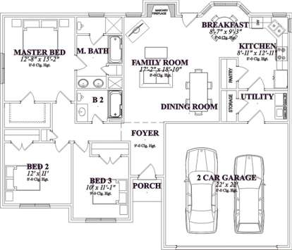 Floorplan1 for House Plan #1070-00035