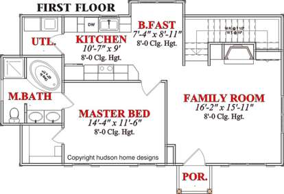 Floorplan 1 for House Plan #1070-00036