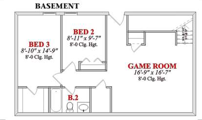 Floorplan 2 for House Plan #1070-00036