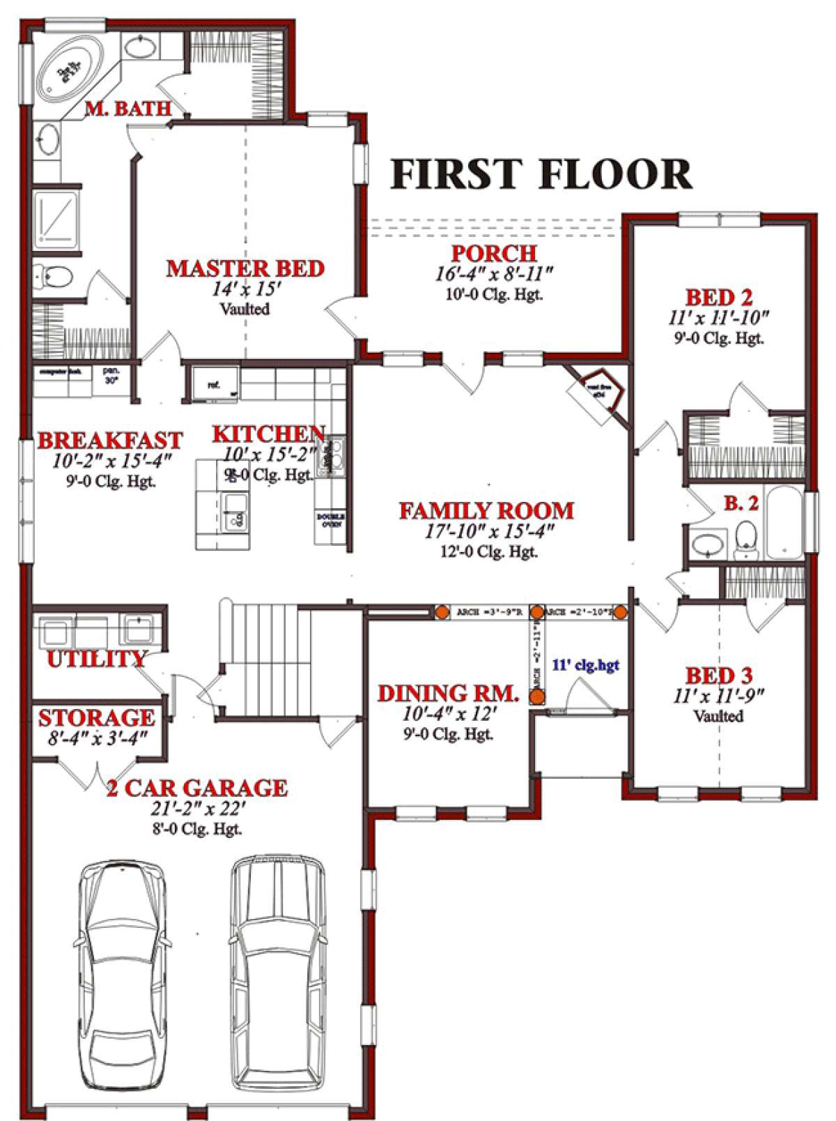 Floorplan 1 for House Plan #1070-00037