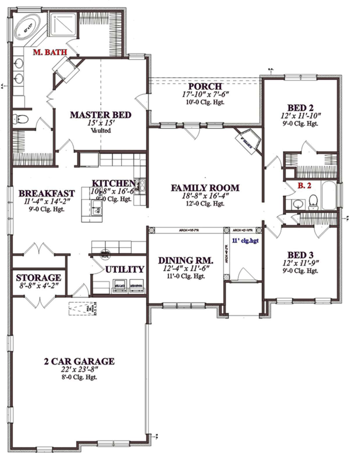 Floorplan 1 for House Plan #1070-00039