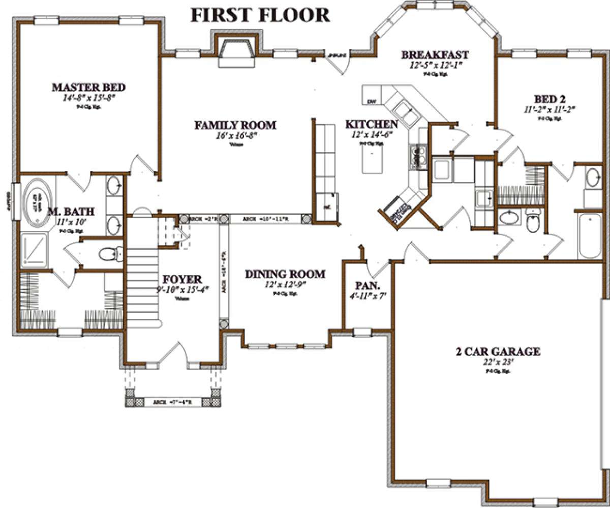 Floorplan 1 for House Plan #1070-00042