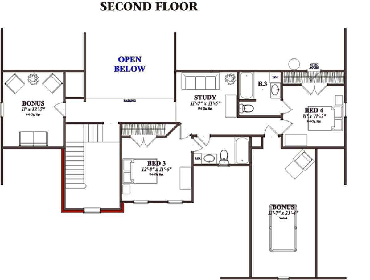 Floorplan 2 for House Plan #1070-00043
