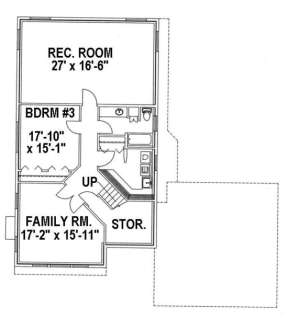 Basement Floor for House Plan #039-00259