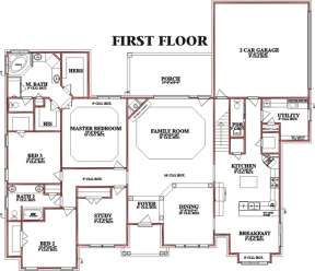 Floorplan 1 for House Plan #1070-00049