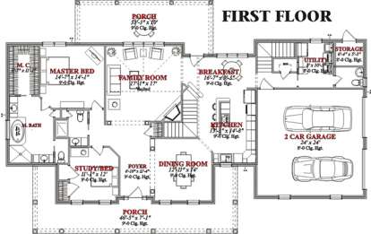 Floorplan 1 for House Plan #1070-00051
