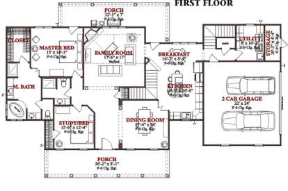 Floorplan 1 for House Plan #1070-00052