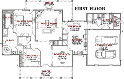 Floorplan 1 for House Plan #1070-00053