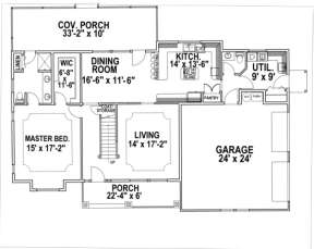 First Floor for House Plan #039-00260