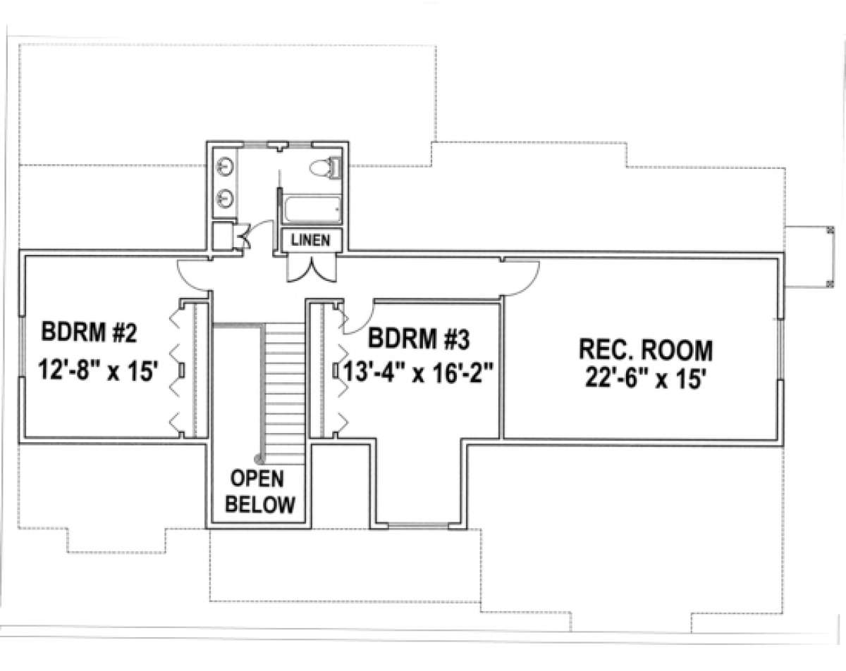 Second Floor for House Plan #039-00260