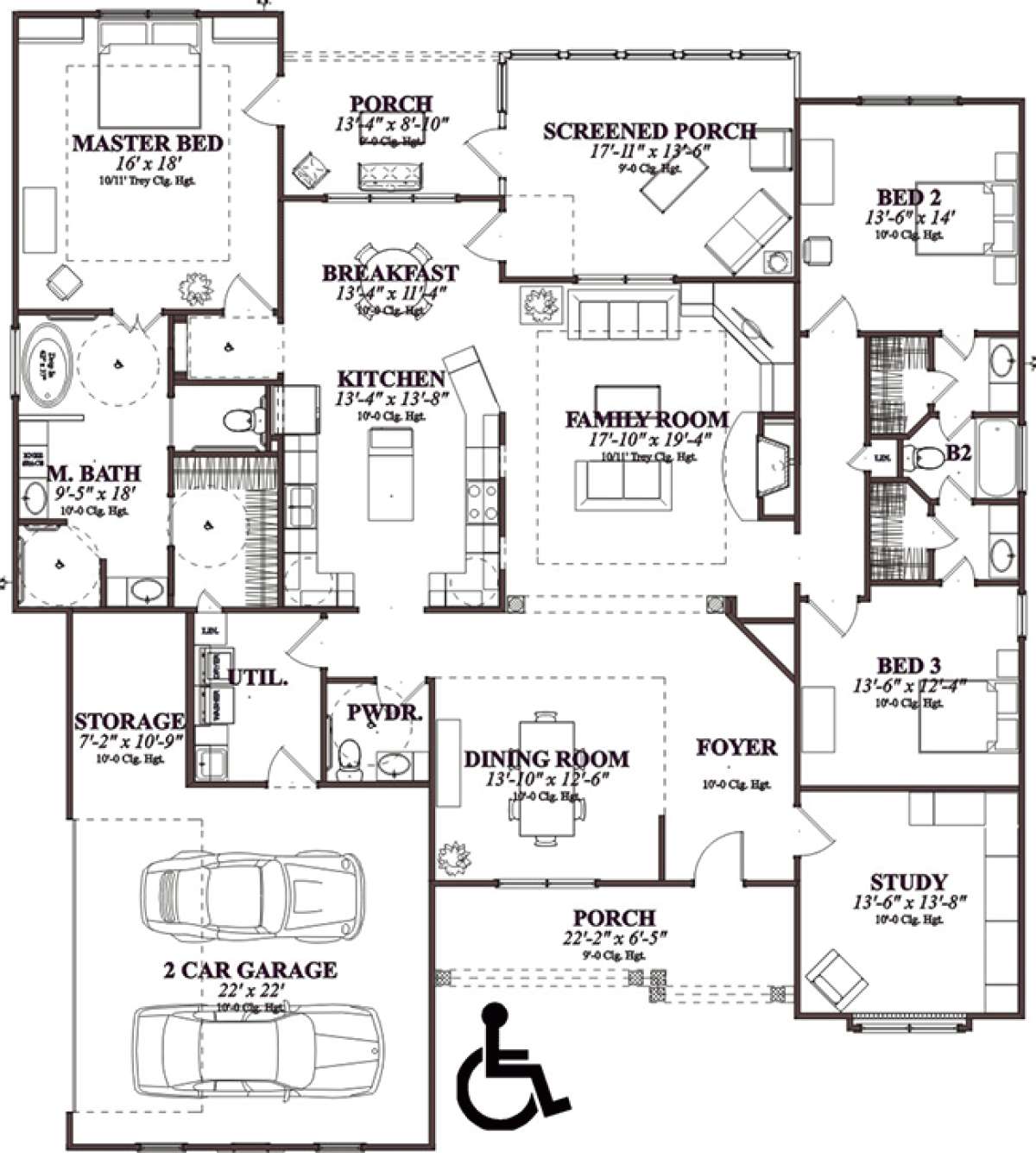 Floorplan 1 for House Plan #1070-00054