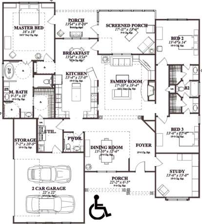 Floorplan1 for House Plan #1070-00054