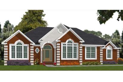 Ranch House Plan #1070-00055 Elevation Photo
