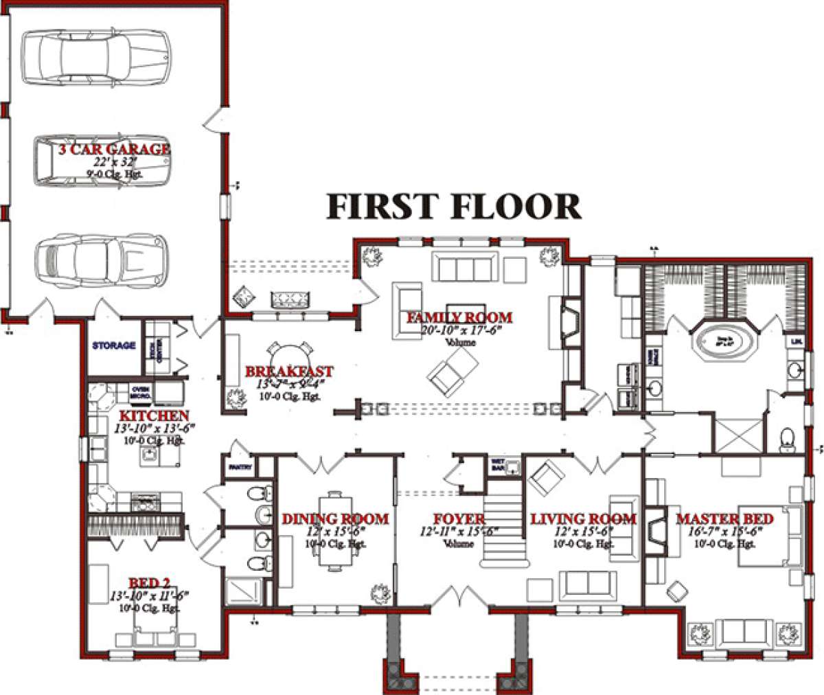 Floorplan 1 for House Plan #1070-00056