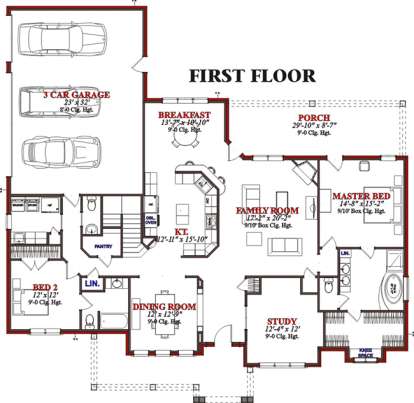 Floorplan 1 for House Plan #1070-00057