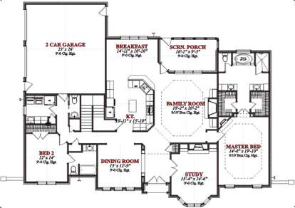 Floorplan 1 for House Plan #1070-00060