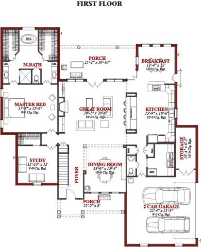 Floorplan 1 for House Plan #1070-00063