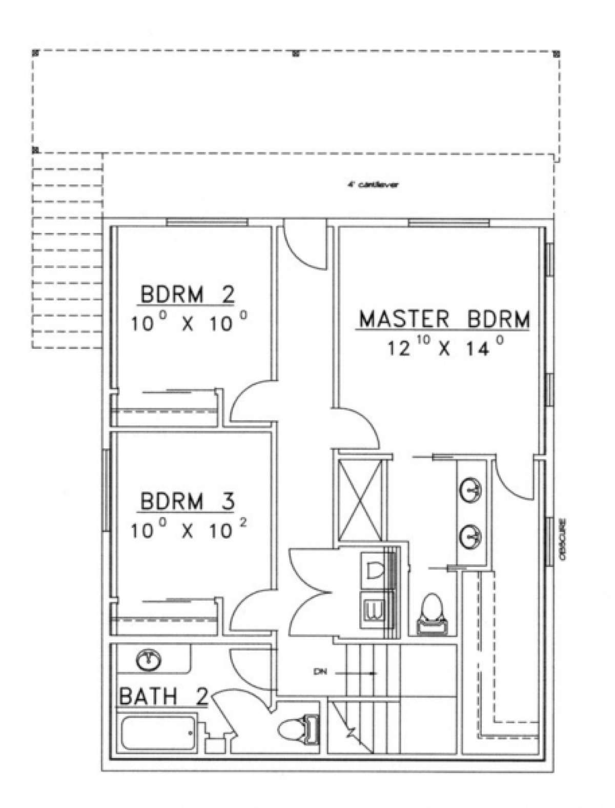 Basement Floor for House Plan #039-00261