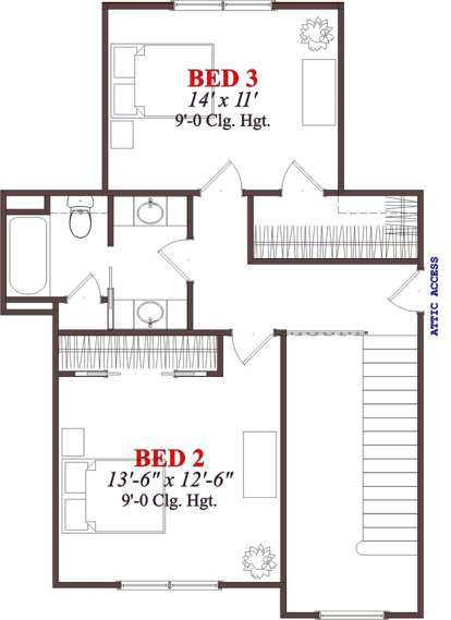 Floorplan 2 for House Plan #1070-00065