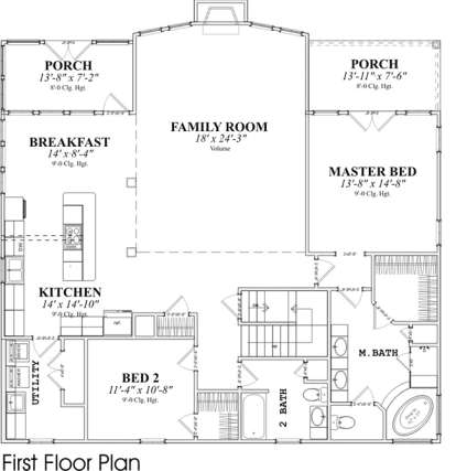 Floorplan 1 for House Plan #1070-00066