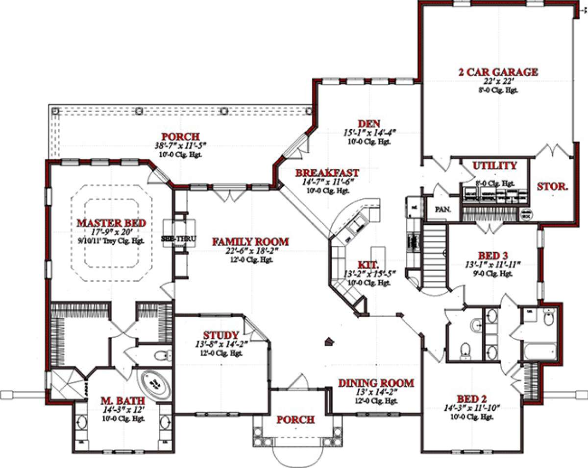 Floorplan 1 for House Plan #1070-00071