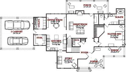 Floorplan 1 for House Plan #1070-00073