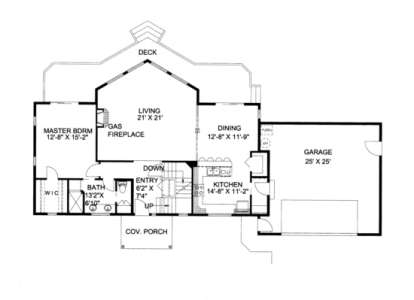 First Floor for House Plan #039-00262