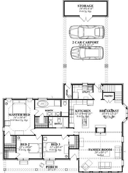 Floorplan 1 for House Plan #1070-00074