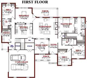 Floorplan 1 for House Plan #1070-00075