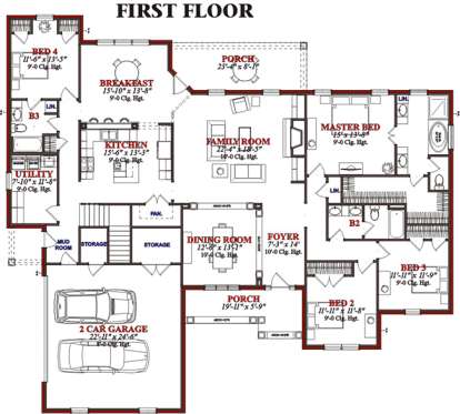 Floorplan 1 for House Plan #1070-00075